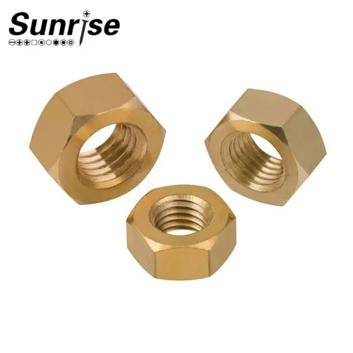 ANSI--ASME B18.2.2 باریک دھاگے کے ساتھ پیتل ہیکس نٹ