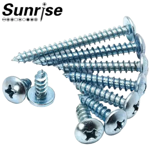ASME B18.6.3 گریڈ 4۔{4}}.8 کراس ریسیسڈ فلپس مشروم ٹرس ہیڈ ٹیپنگ سکرو