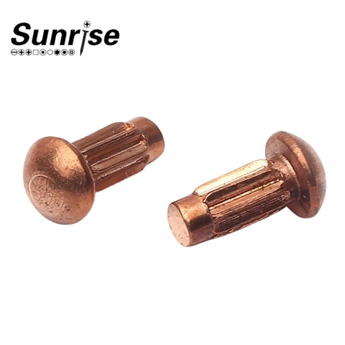 تانبے کے نورڈ مشروم کے سر ٹھوس rivets