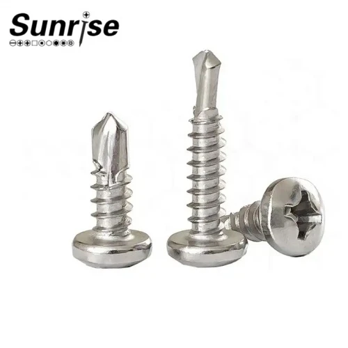 DIN7504 SS 316 کراس ریسیسڈ فلپس پین ہیڈ سیلف ڈرلنگ سکرو