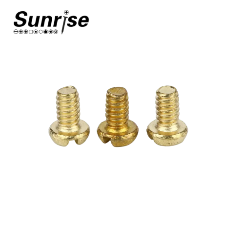 Wholesale gold zinc round head plated slotted machine screws 1 Wholesale gold zinc round head plated slotted machine screws 1