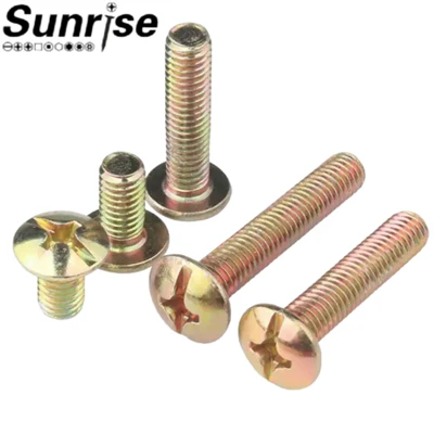 ASME B18.6.3 کاربن اسٹیل کراس ریسیسڈ فلپس مشروم ہیڈ ٹرس مشین سکرو