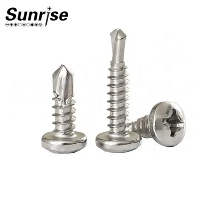 DIN7504 SS 316 کراس ریسیسڈ فلپس پین ہیڈ سیلف ڈرلنگ سکرو